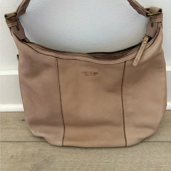 American Leather Company Tan Hobo Shoulder Bag - Picture 4 of 9